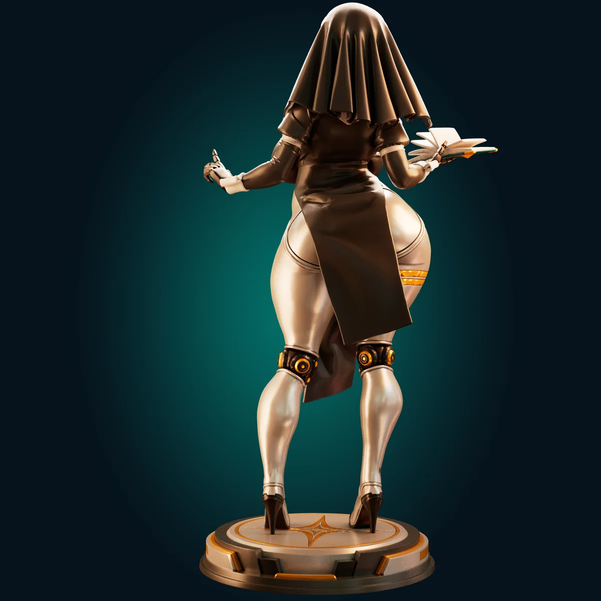 Nun Bot VER.A | Fan Art | 3D Printed Resin Model Garage Kit | *Un-Painted* | Officer Rhu 9