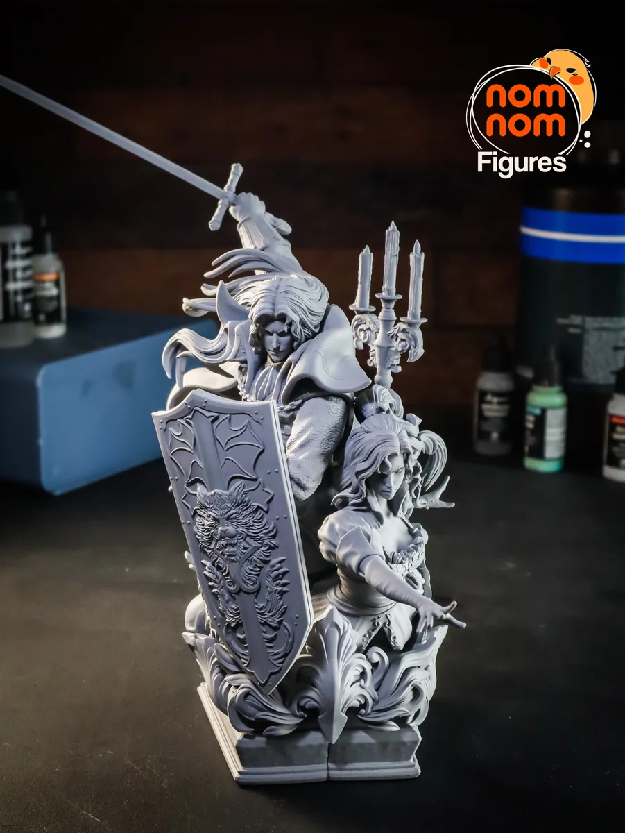 Alucard x Maria | Fan Art | 3D Printed Resin Model Garage Kit | *Un-Painted* | Nomnom 7