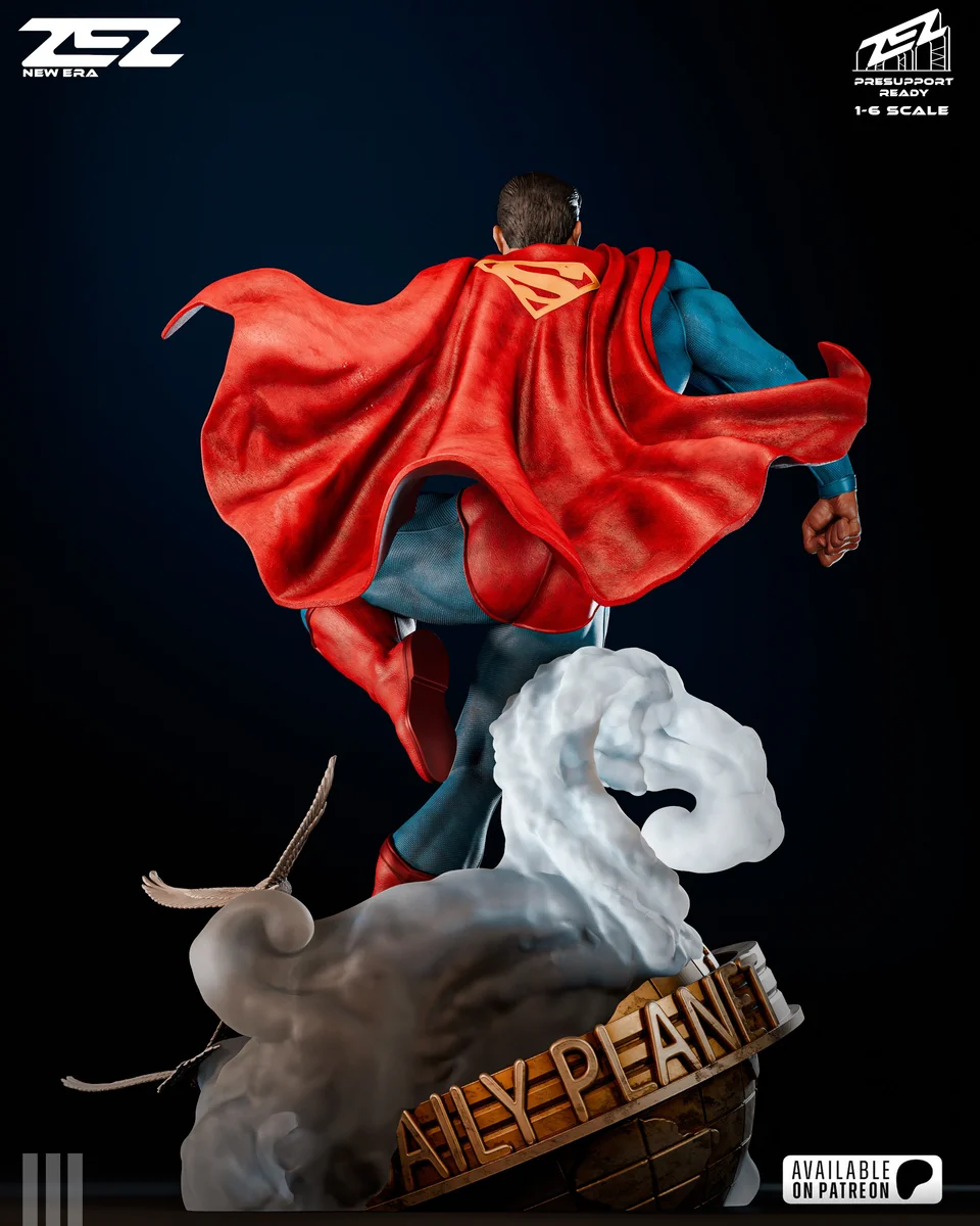 Superman | Fan Art | 3D Printed Resin Model Garage Kit | *Un-Painted* | ZEZ Studio 4