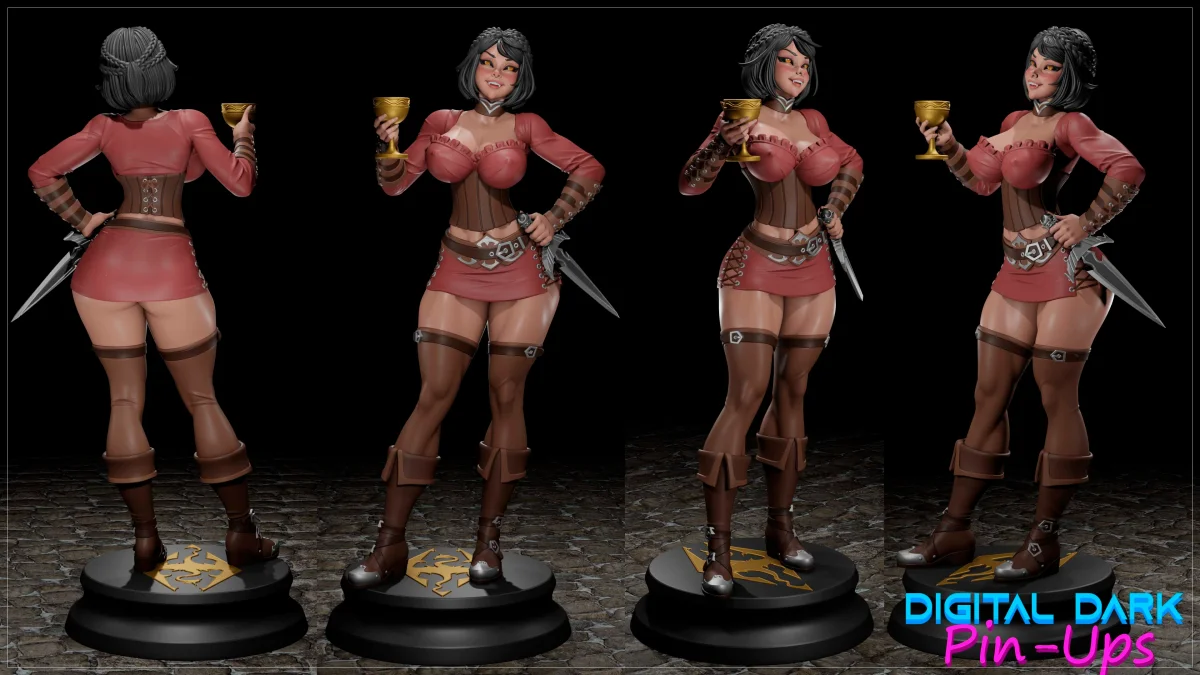 Serana Vampire | Fan Art | 3D Printed Resin Model Garage Kit | *Un-Painted* | Digital Dark 3