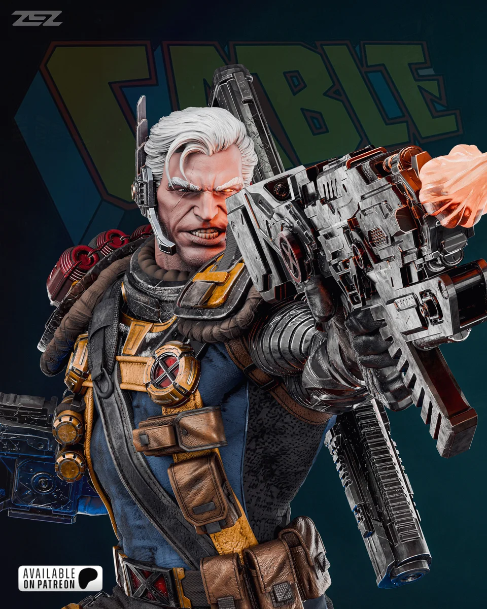 Cable | Fan Art | 3D Printed Resin Model Garage Kit | *Un-Painted* | ZEZ Studio