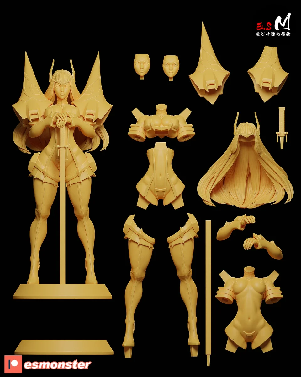 Satsuki Kiryuin | Fan Art | 3D Printed Resin Model Garage Kit | *Un-Painted* | ES Monster 7