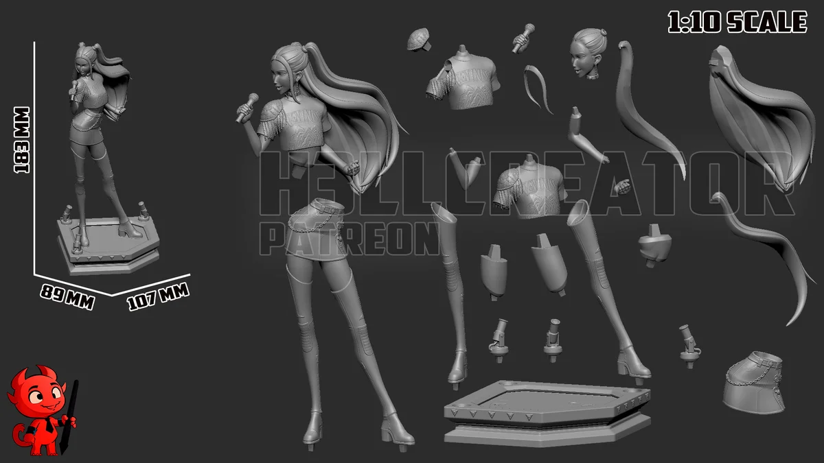 Mira | Fan Art | 3D Printed Resin Model Garage Kit | *Un-Painted* | H3LL Creator 9
