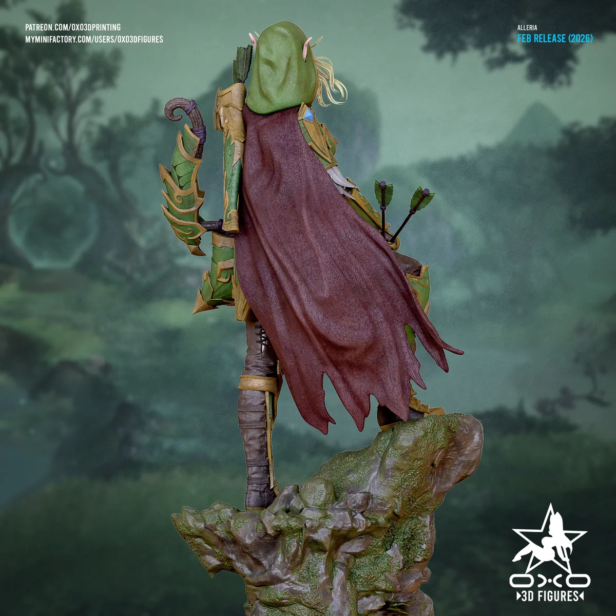Alleria | Fan Art | 3D Printed Resin Model Garage Kit | *Un-Painted* | OXO3D 4