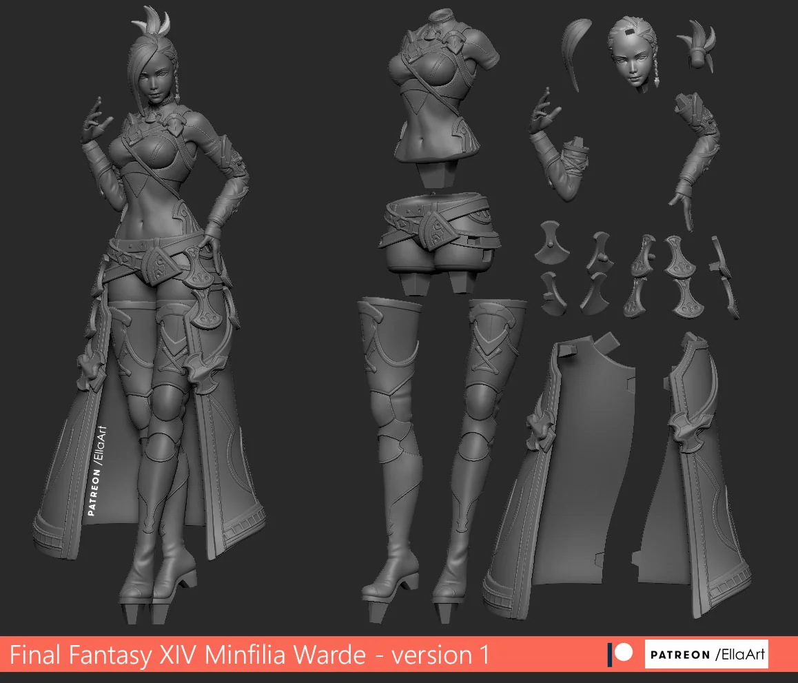 Minfilia Warde | Fan Art | 3D Printed Resin Model Garage Kit | *Un-Painted* | Nomnom 5