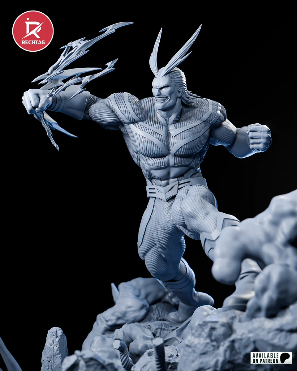All Might | Fan Art | 3D Printed Resin Model Garage Kit | *Un-Painted* | Rechtag 20