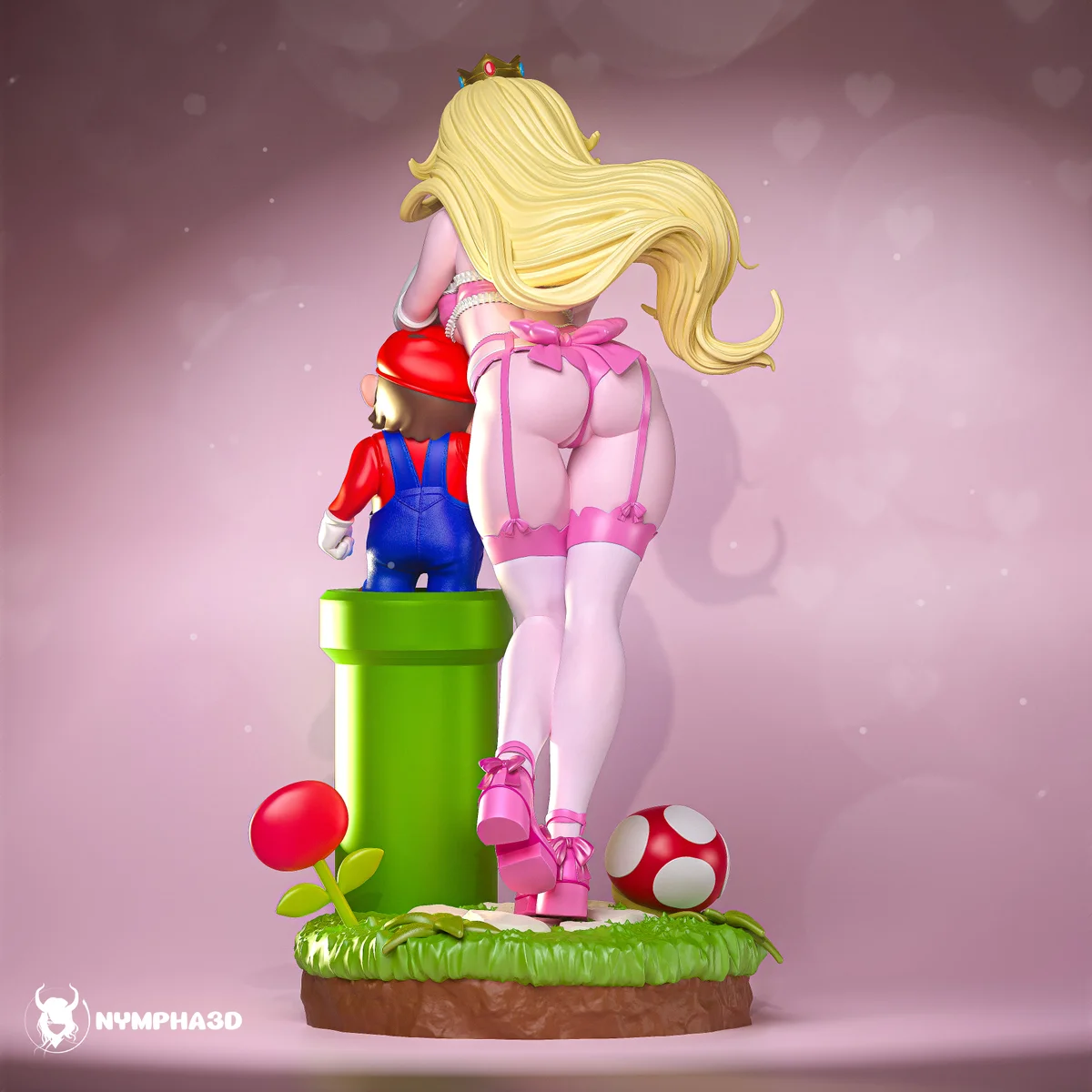 Peach | Fan Art | 3D Printed Resin Model Garage Kit | *Un-Painted* | Nympha3D 6