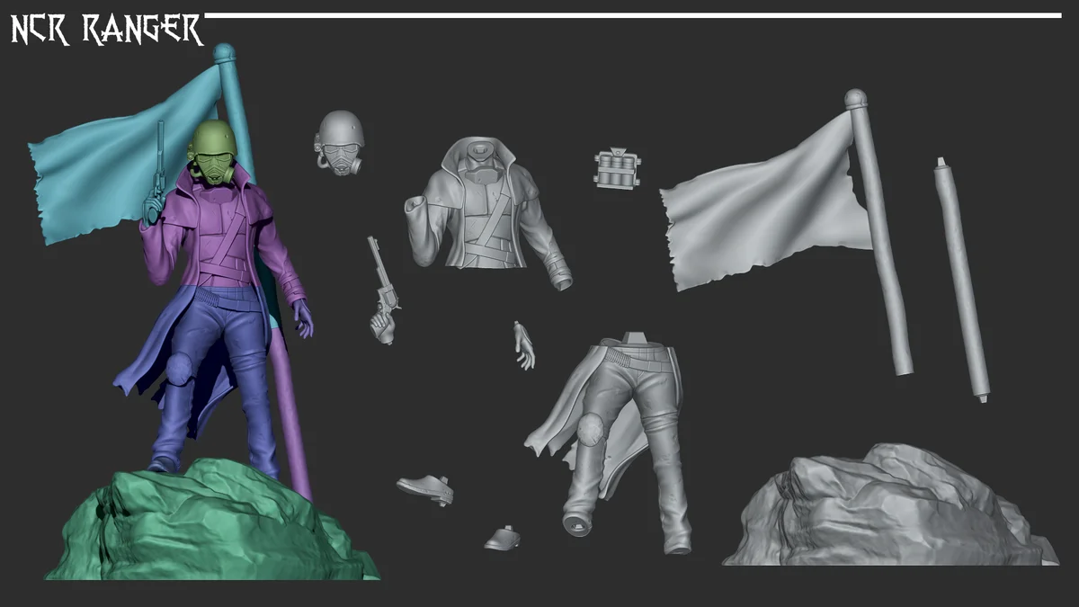 NCR Ranger | Fan Art | 3D Printed Resin Model Garage Kit | *Un-Painted* | Inaki Sculpts 8
