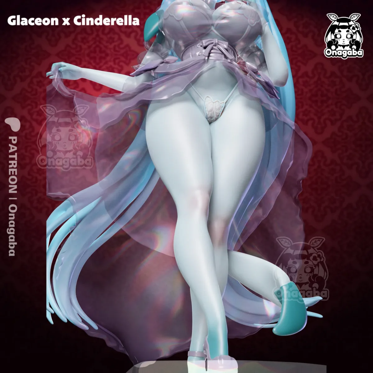 Glaceon x Cinderella | Fan Art | 3D Printed Resin Model Garage Kit | *Un-Painted* | ONAGABA 8