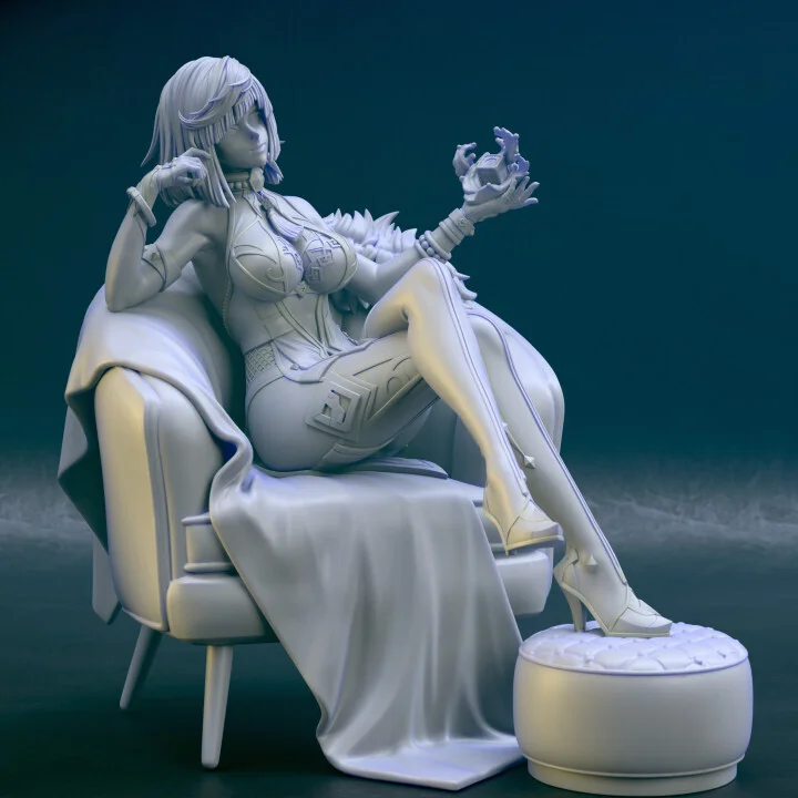 Yelan | Fan Art | 3D Printed Resin Model Garage Kit | *Un-Painted* | Chuya Factory 8