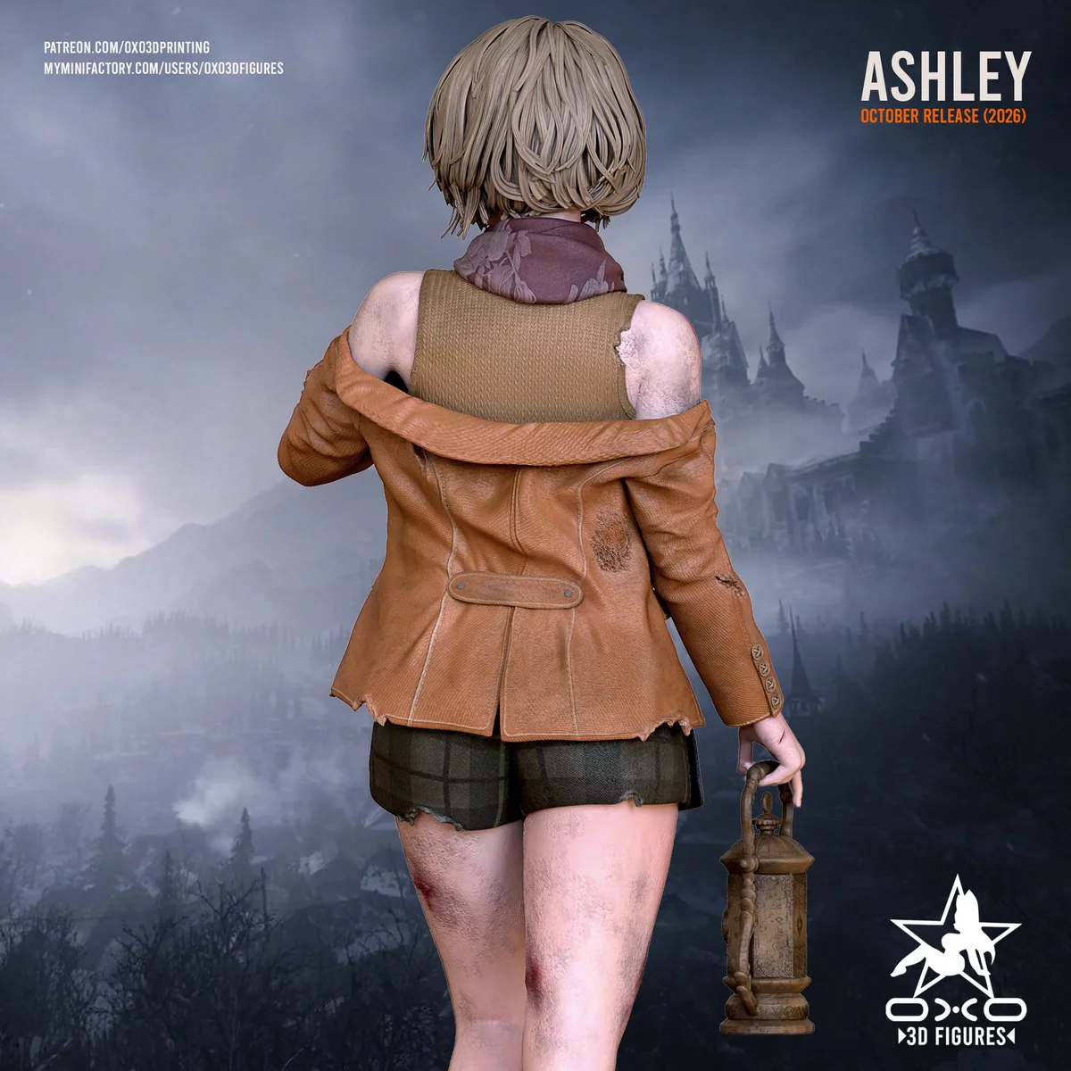 Ashley Graham | Fan Art | 3D Printed Resin Model Garage Kit | *Un-Painted* | OXO3D 4