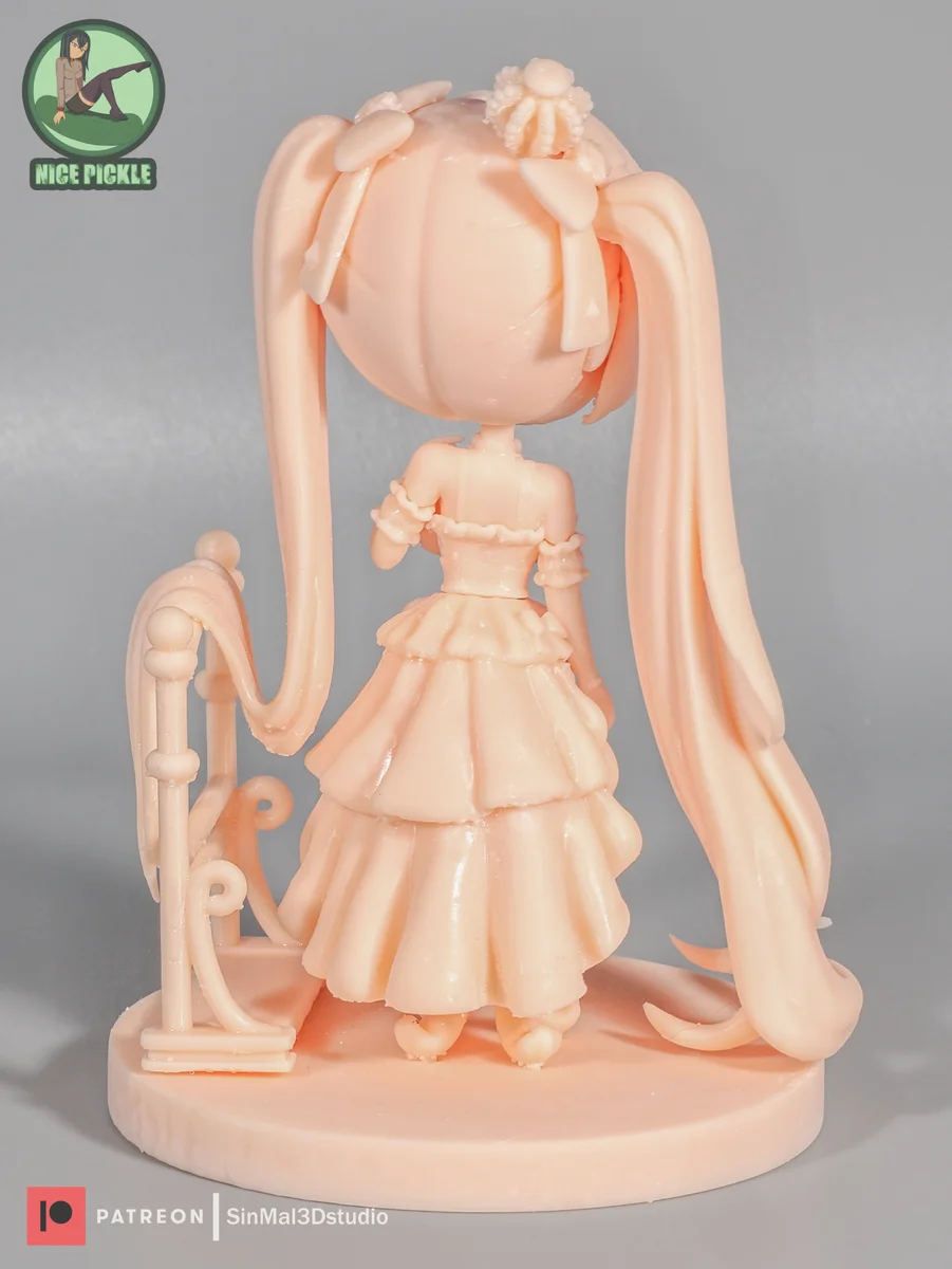 Chibi Cinderella: Glass Princess | Fan Art | 3D Printed Resin Model Garage Kit | *Un-Painted* | Sin3Dstudio 5
