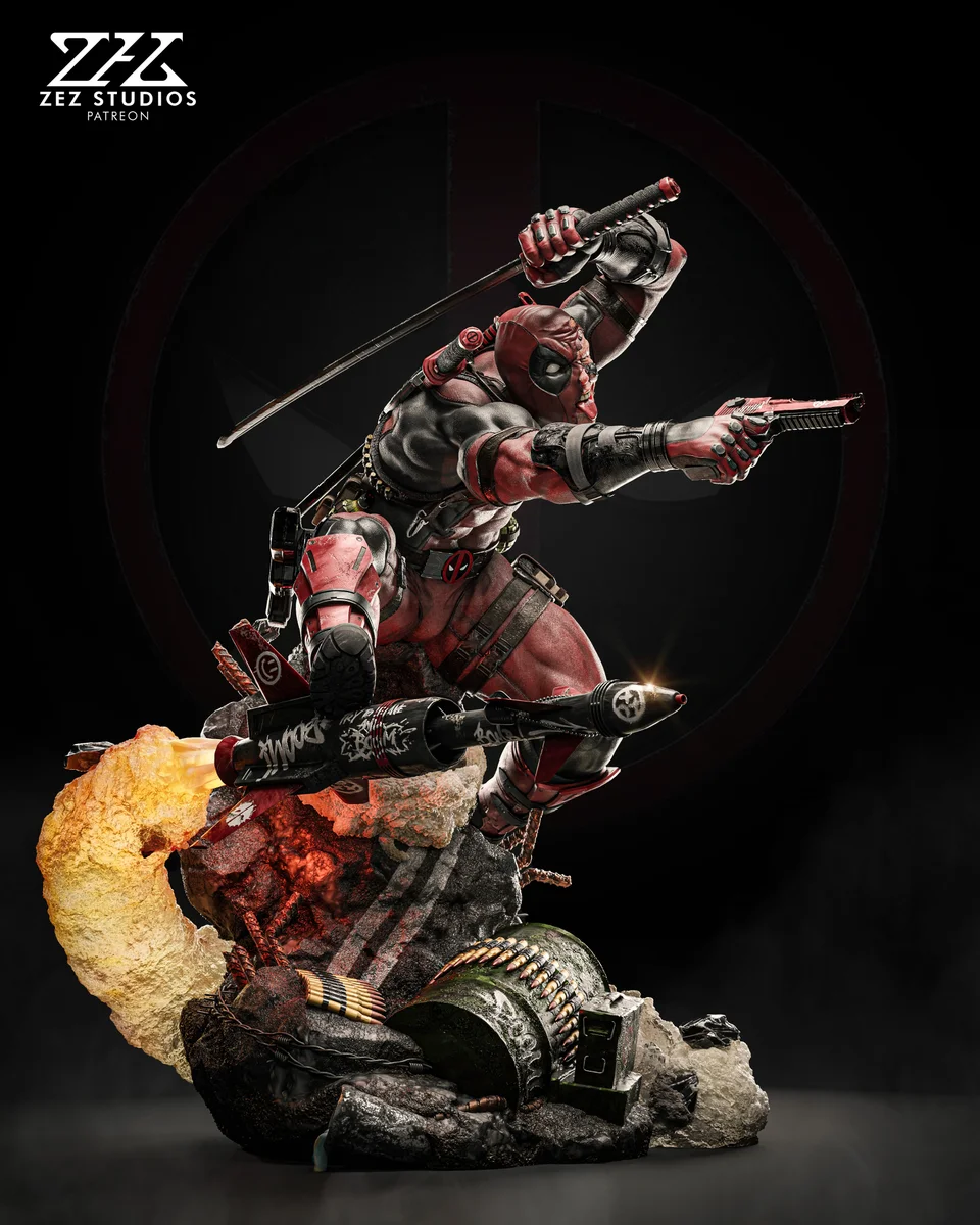 Deadpool | Fan Art | 3D Printed Resin Model Garage Kit | *Un-Painted* | ZEZ Studio 5