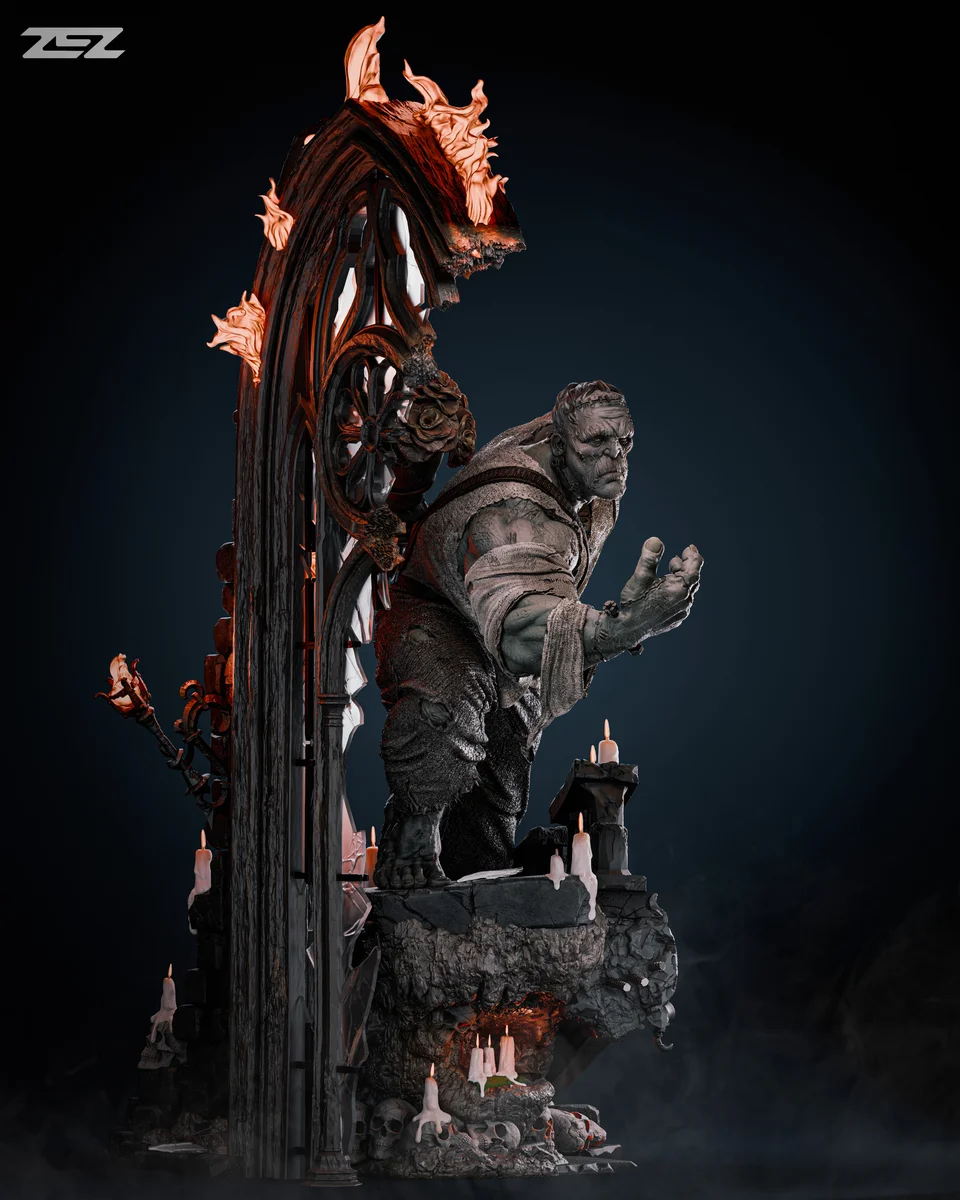 Frankenstein | Fan Art | 3D Printed Resin Model Garage Kit | *Un-Painted* | ZEZ Studio 5