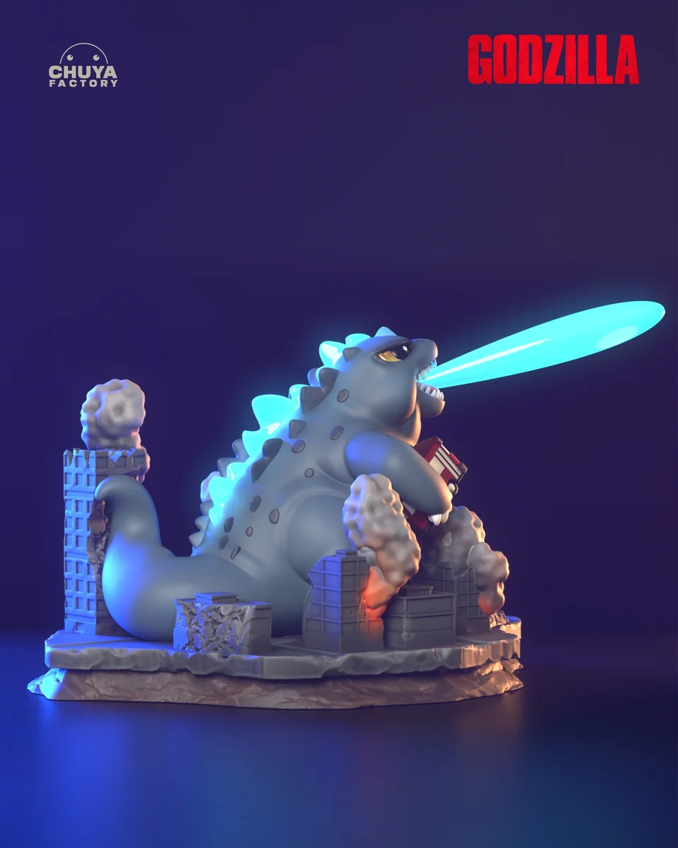 Chibi Godzilla | Fan Art | 3D Printed Resin Model Garage Kit | *Un-Painted* | Chuya Factory 8