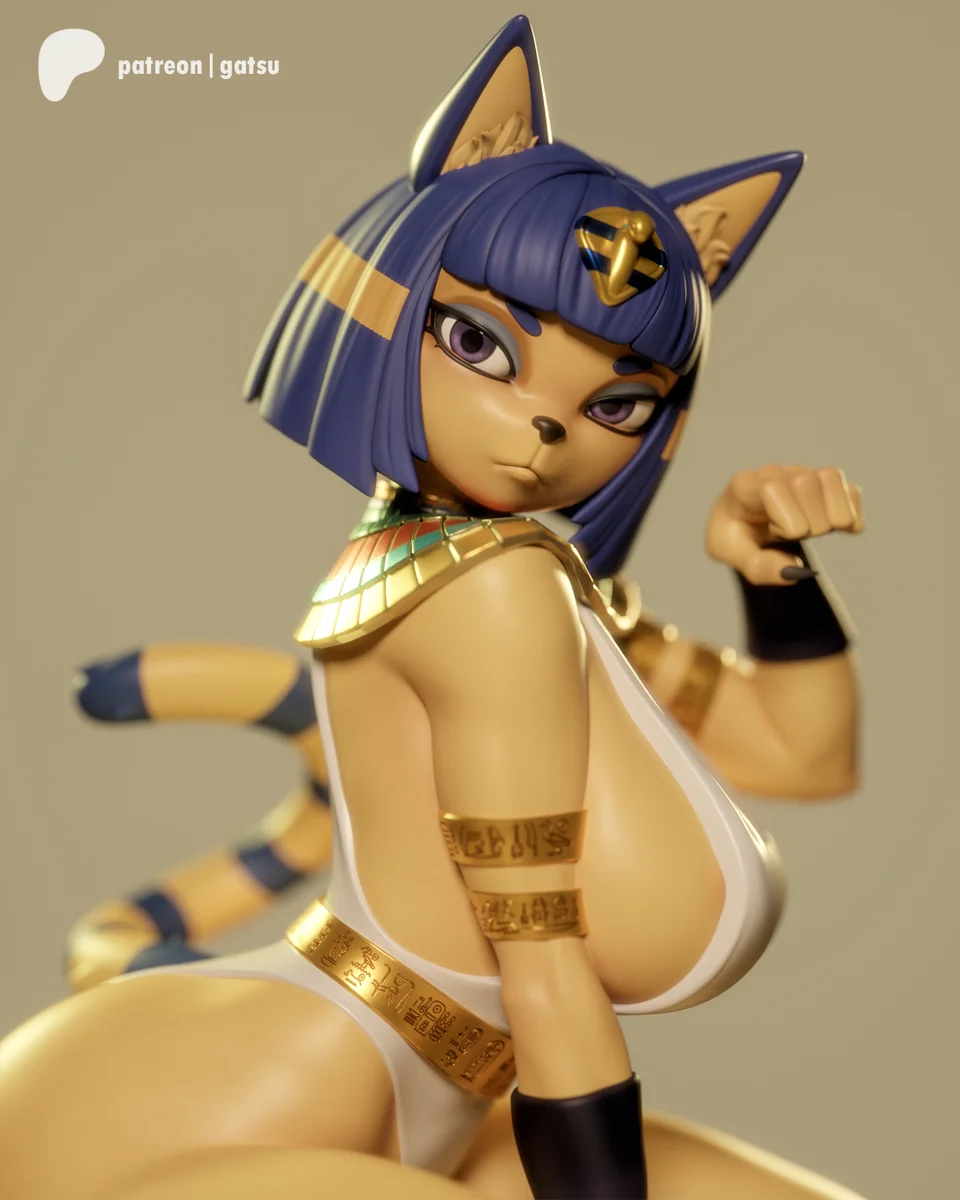 Ankha | Fan Art | 3D Printed Resin Model Garage Kit | *Un-Painted* | Gatsu Studios