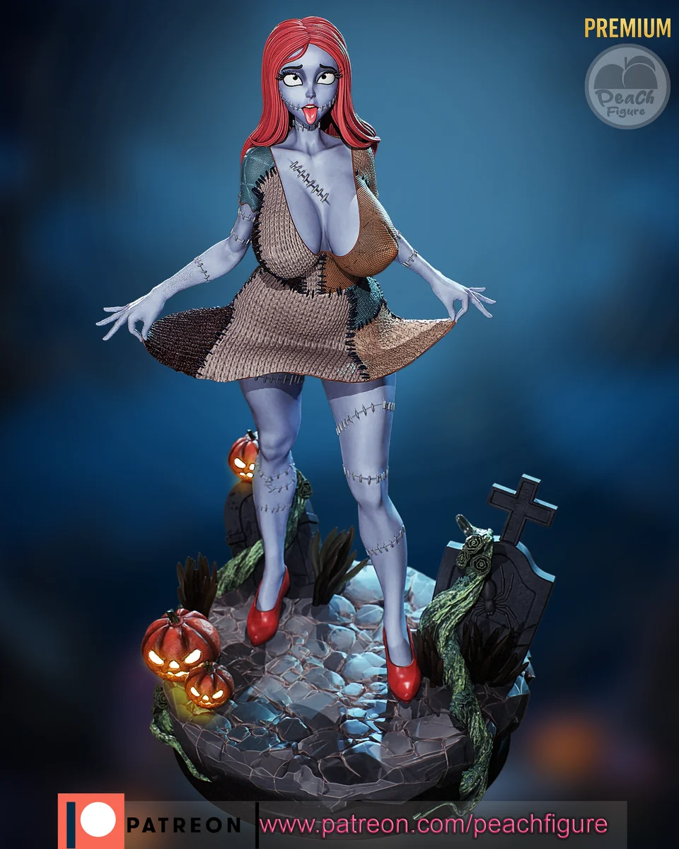 Sally | Fan Art | 3D Printed Resin Model Garage Kit | *Un-Painted* | Peach Figure 6