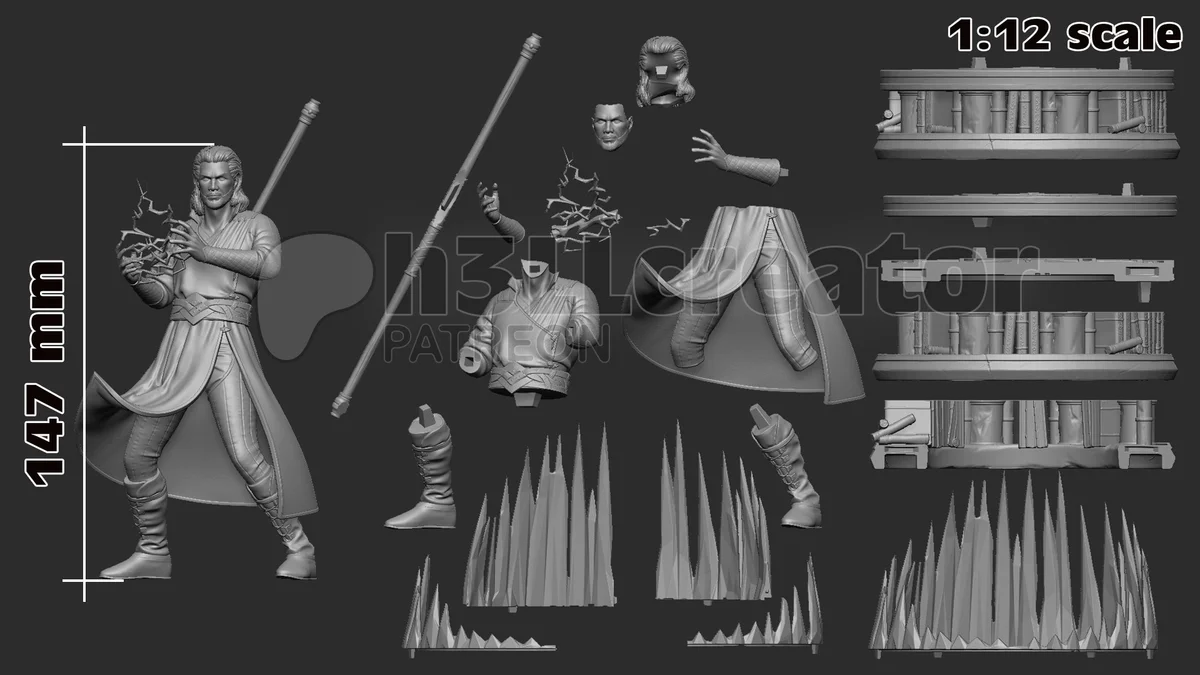 Gale of Waterdeep | Fan Art | 3D Printed Resin Model Garage Kit | *Un-Painted* | H3LL Creator 11