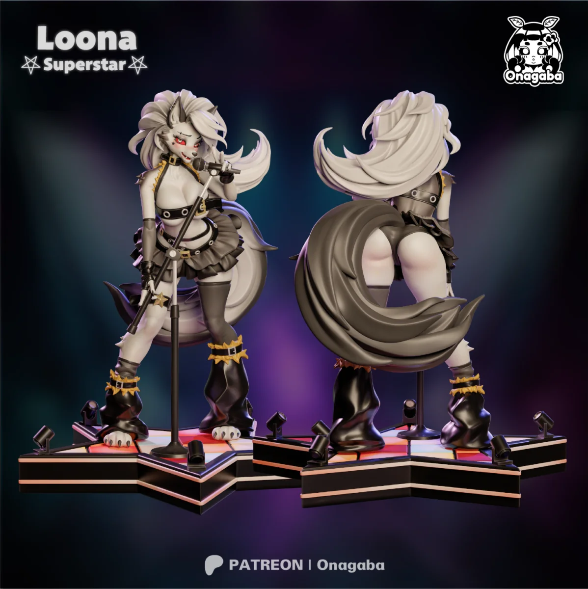 Loona Rockstar | Fan Art | 3D Printed Resin Model Garage Kit | *Un-Painted* | ONAGABA 4