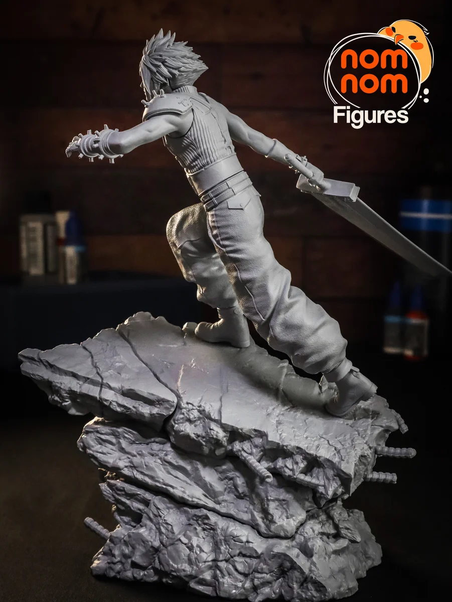 Cloud Strife | Fan Art | 3D Printed Resin Model Garage Kit | *Un-Painted* | Nomnom 12