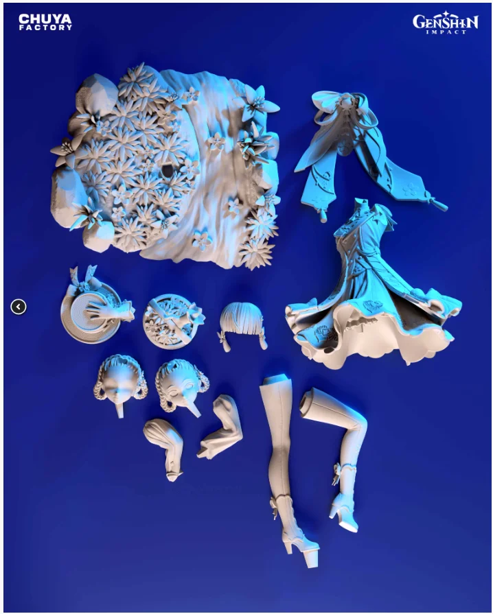 Kamisato Ayaka | Fan Art | 3D Printed Resin Model Garage Kit | *Un-Painted* | Chuya Factory 14