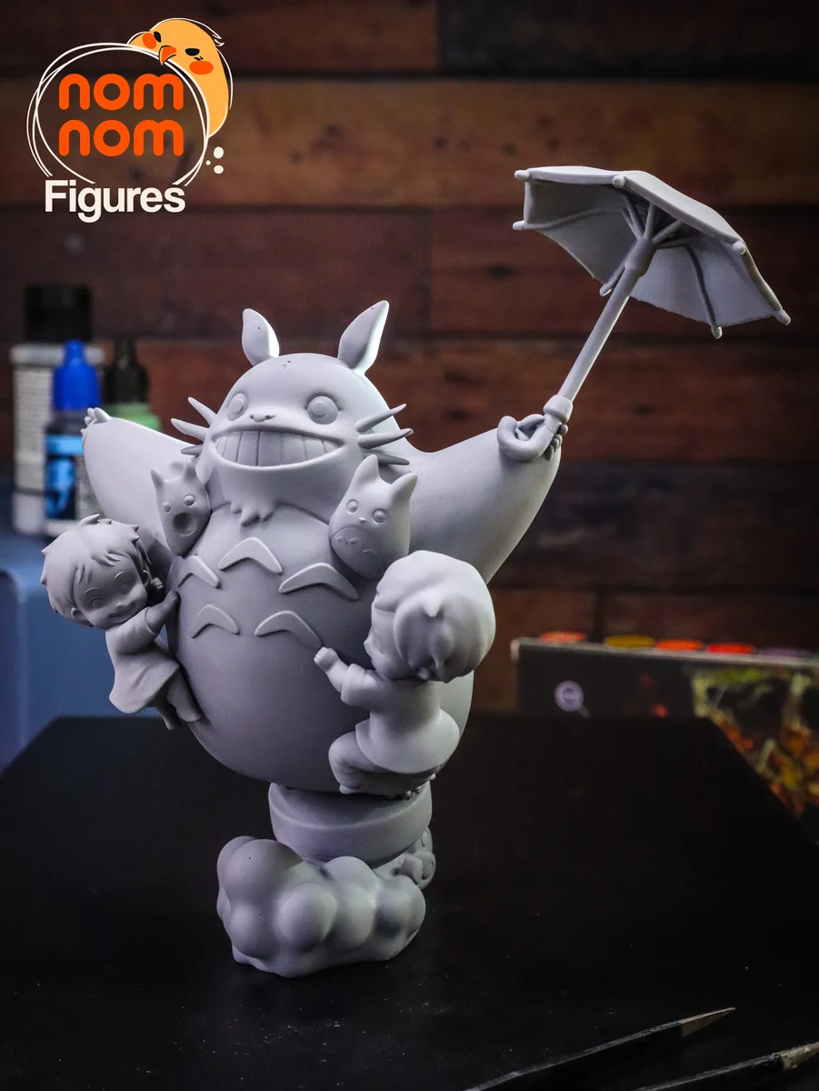 Chibi - My Neighbour Totoro | Fan Art | 3D Printed Resin Model Garage Kit | *Un-Painted* | Nomnom 5