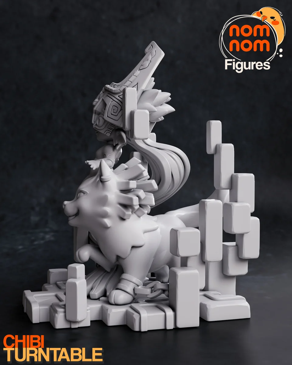 Chibi Midna | Fan Art | 3D Printed Resin Model Garage Kit | *Un-Painted* | Nomnom 6
