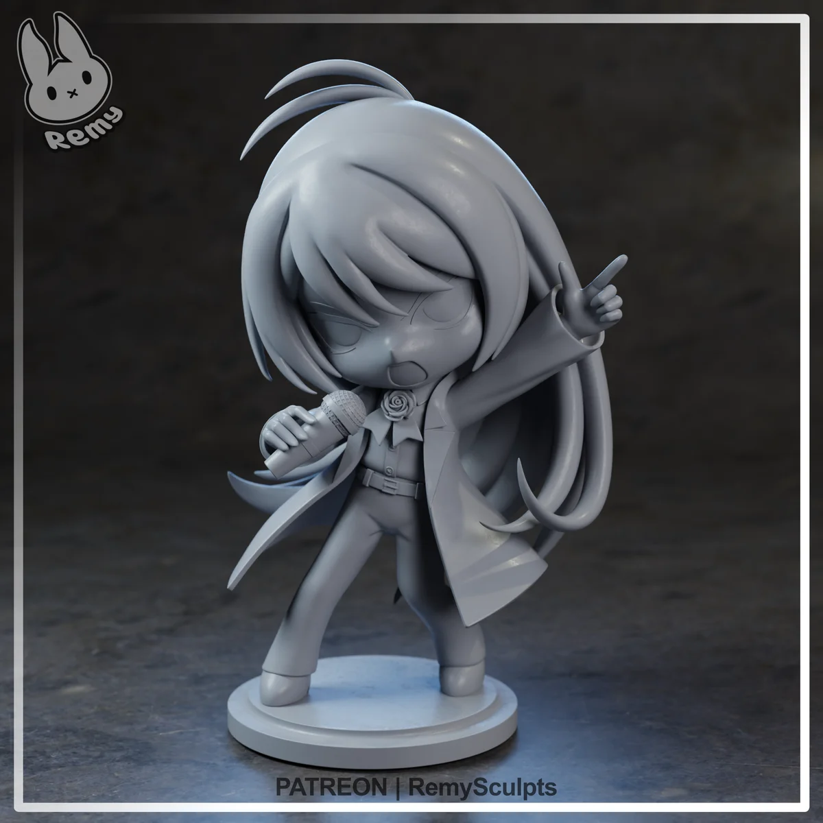 Chibi Ado | Fan Art | 3D Printed Resin Model Garage Kit | *Un-Painted* | Remy Sculpts 5