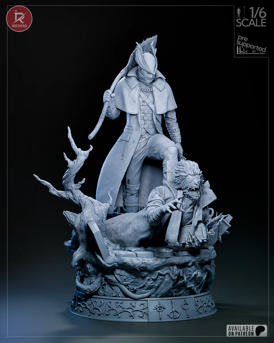 The Hunter | Fan Art | 3D Printed Resin Model Garage Kit | *Un-Painted* | Rechtag 19