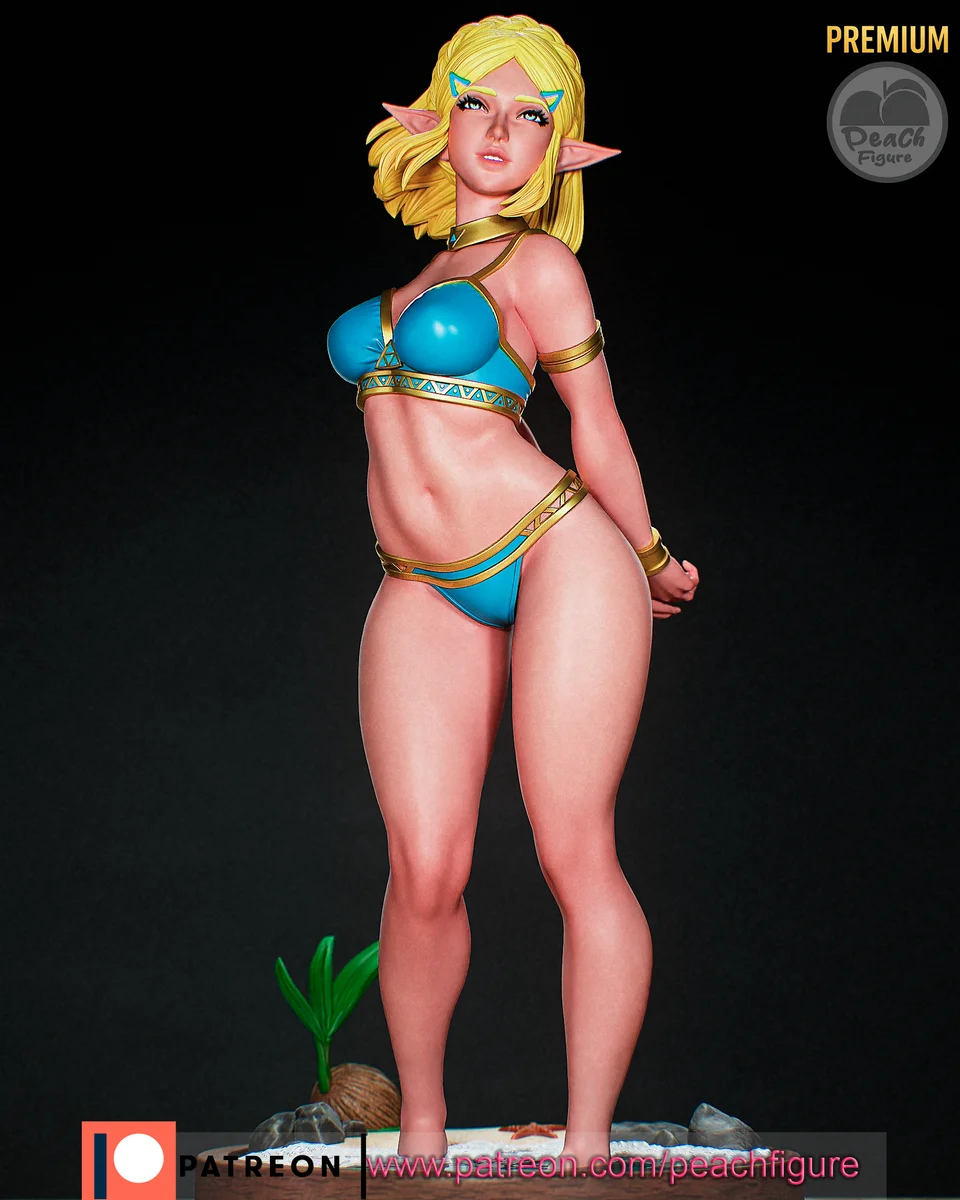 Zelda | Fan Art | 3D Printed Resin Model Garage Kit | *Un-Painted* | Peach Figure 7
