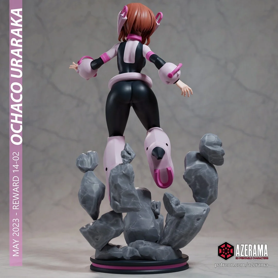 Ochaco | Fan Art | 3D Printed Resin Model Garage Kit | *Un-Painted* | Azerama 5