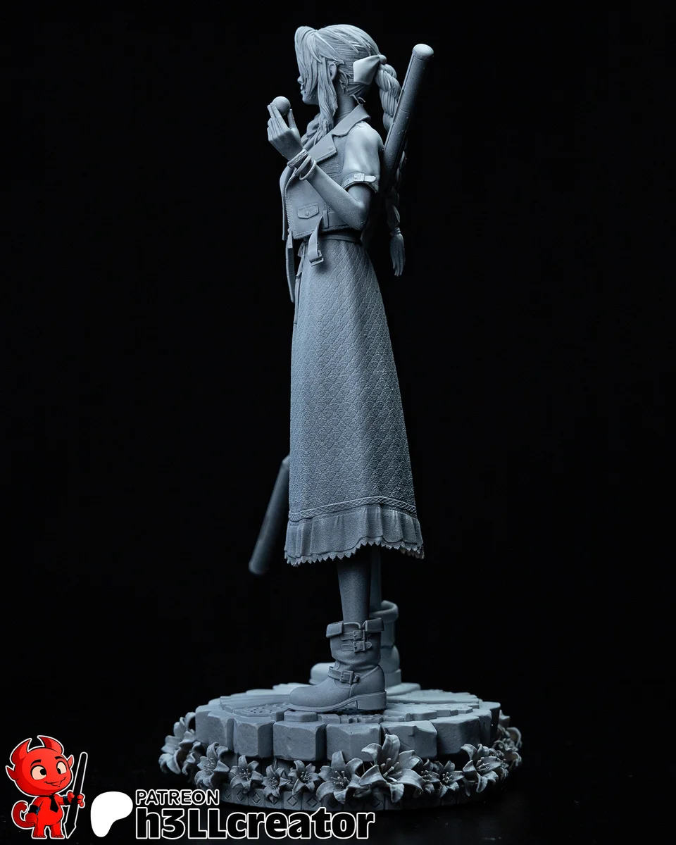 Aerith Gainsborough | Fan Art | 3D Printed Resin Model Garage Kit | *Un-Painted* | H3LL Creator 10