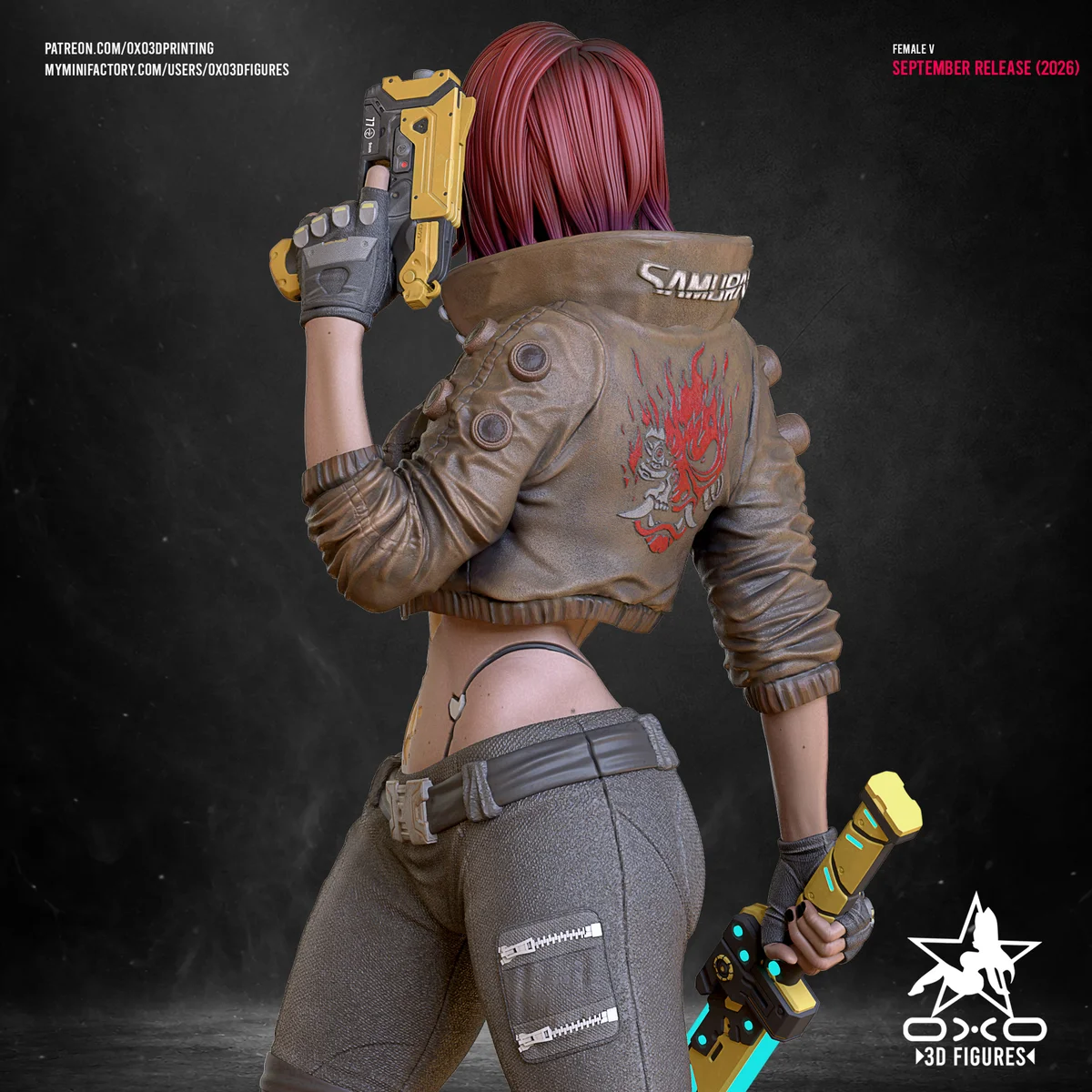 Female V | Fan Art | 3D Printed Resin Model Garage Kit | *Un-Painted* | OXO3D 5