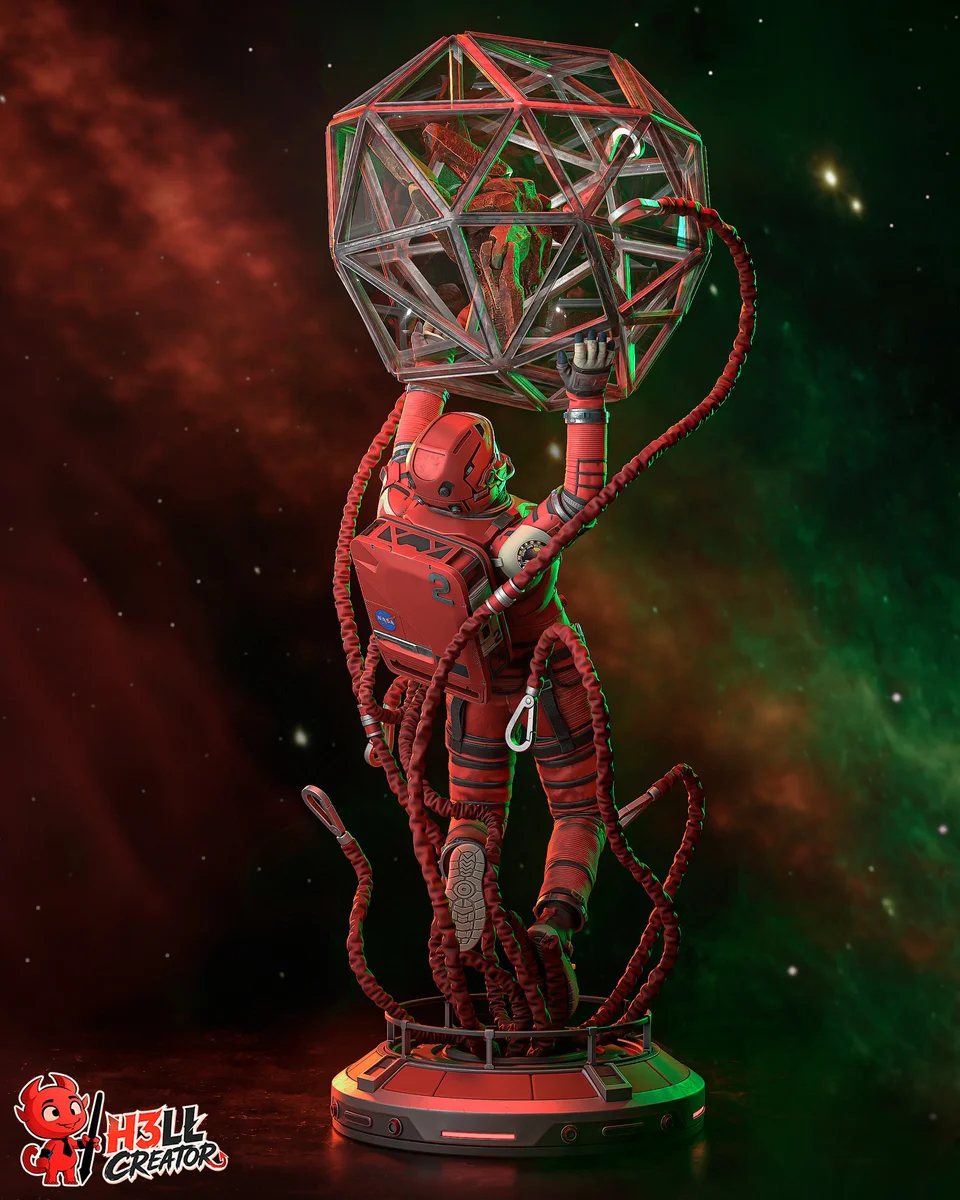 Ryland Grace and Rocky | Fan Art | 3D Printed Resin Model Garage Kit | *Un-Painted* | H3LL Creator 5