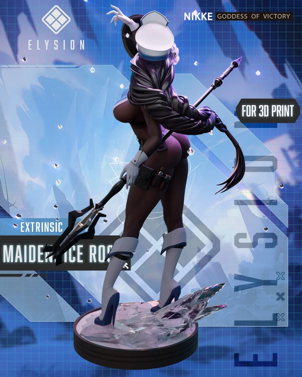 Ice Rose | Fan Art | 3D Printed Resin Model Garage Kit | *Un-Painted* | Hybris Studios 4