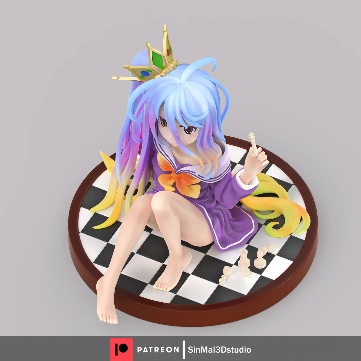 Shiro | Fan Art | 3D Printed Resin Model Garage Kit | *Un-Painted* | Sin3Dstudio 4