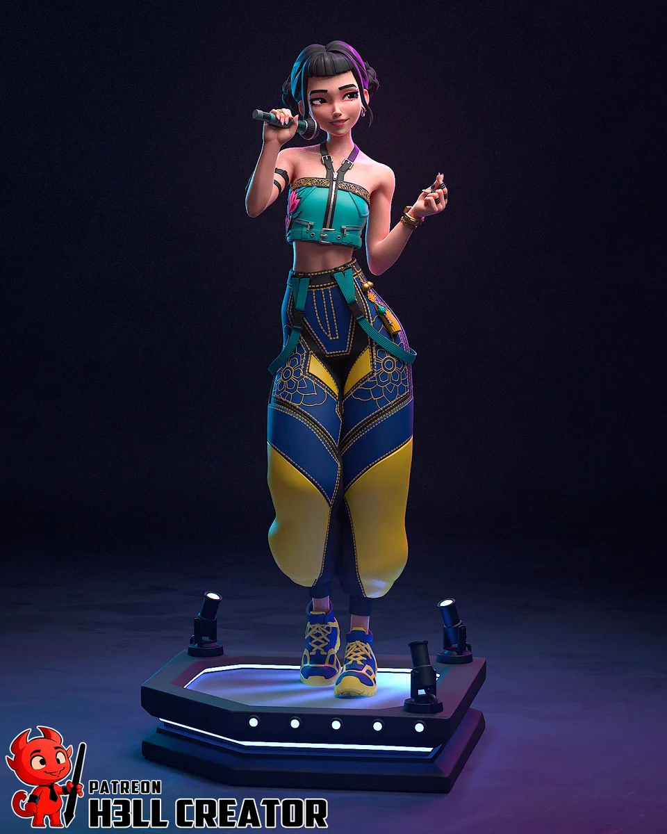 Zoey | Fan Art | 3D Printed Resin Model Garage Kit | *Un-Painted* | H3LL Creator 4
