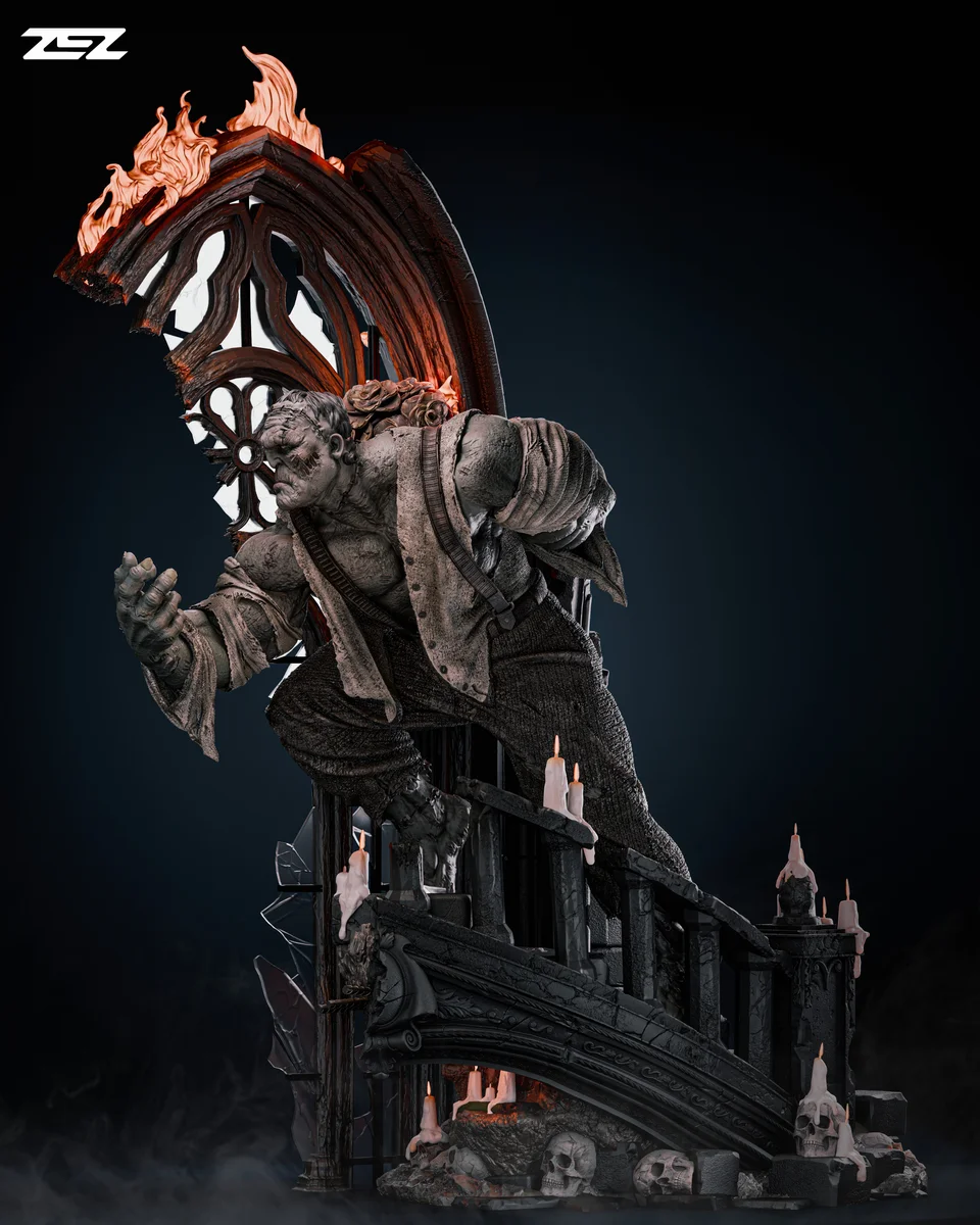 Frankenstein | Fan Art | 3D Printed Resin Model Garage Kit | *Un-Painted* | ZEZ Studio 4