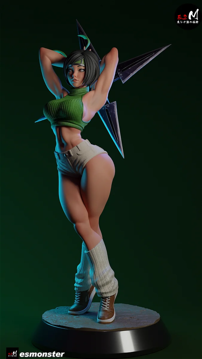 Yuffie | Fan Art | 3D Printed Resin Model Garage Kit | *Un-Painted* | ES Monster 41