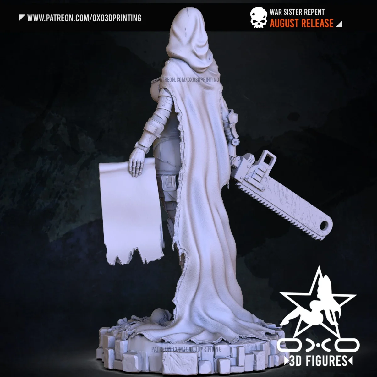 War Sister Repent | Fan Art | 3D Printed Resin Model Garage Kit | *Un-Painted* | OXO3D 7