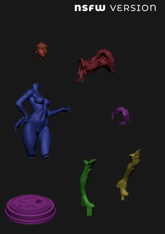Rogue | Fan Art | 3D Printed Resin Model Garage Kit | *Un-Painted* | Nympha3D 19
