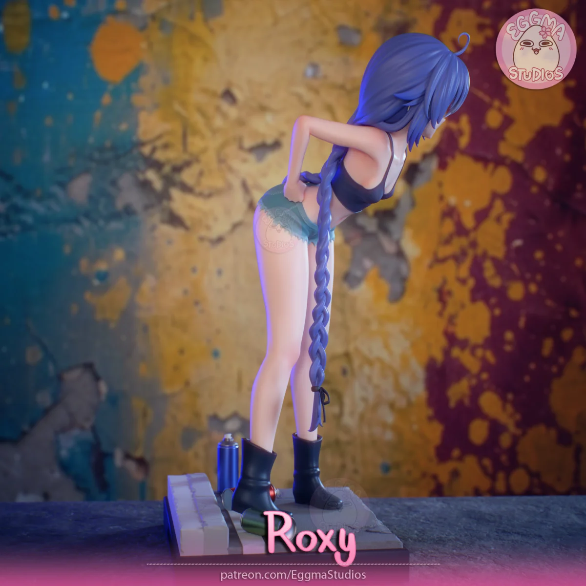 Roxy | Fan Art | 3D Printed Resin Model Garage Kit | *Un-Painted* | EggmaStudios 3