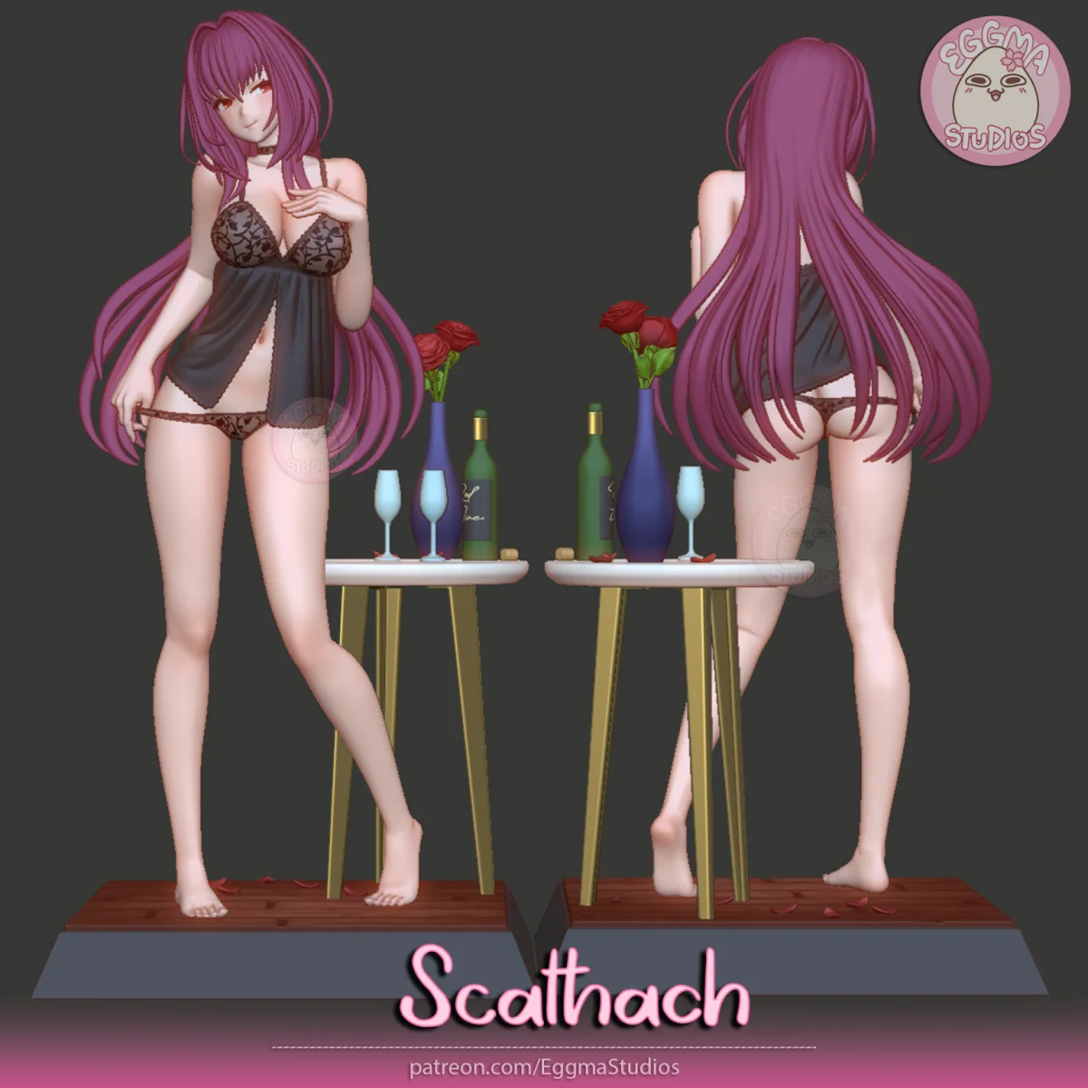 Scathach | Fan Art | 3D Printed Resin Model Garage Kit | *Un-Painted* | EggmaStudios 17