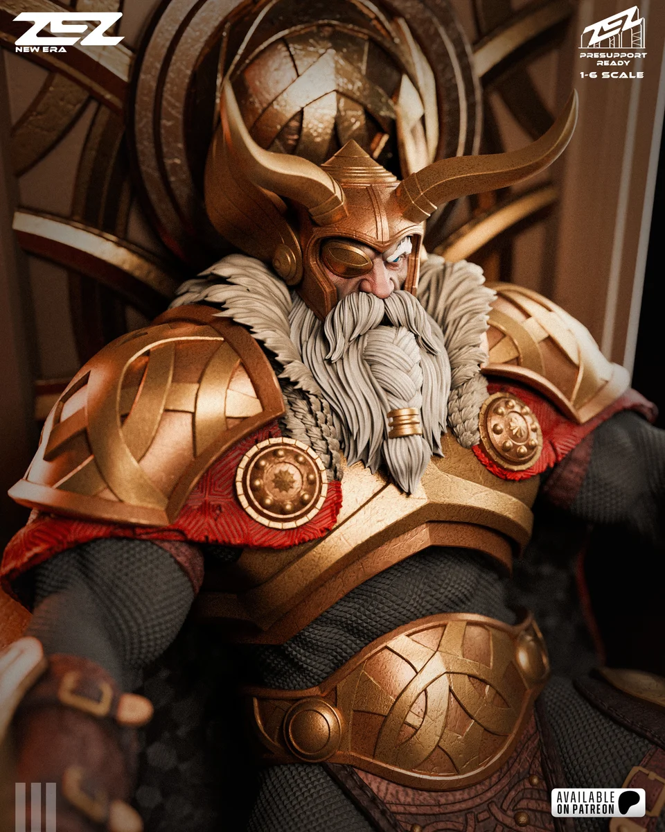 Odin Throne | Fan Art | 3D Printed Resin Model Garage Kit | *Un-Painted* | ZEZ Studio 7