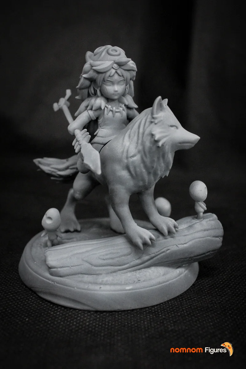 Chibi Princess Mononoke | Fan Art | 3D Printed Resin Model Garage Kit | *Un-Painted* | Nomnom 3