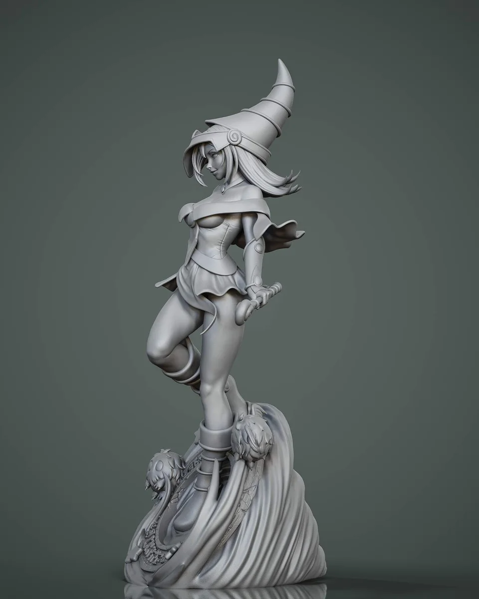 Dark Magician Girl | Fan Art | 3D Printed Resin Model Garage Kit | *Un-Painted* | Abe3D 12
