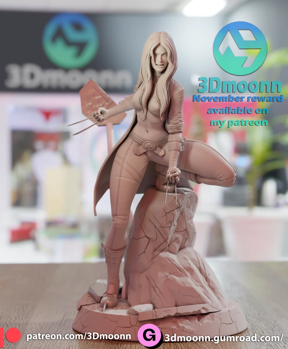 X-23 | Fan Art | 3D Printed Resin Model Garage Kit | *Un-Painted* | 3DMoonn 6