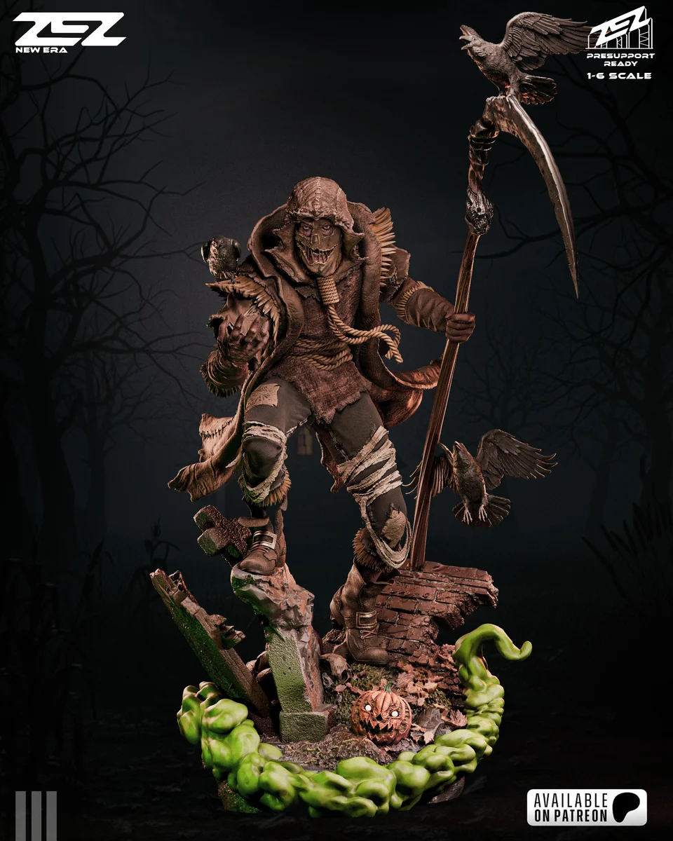 Scarecrow | Fan Art | 3D Printed Resin Model Garage Kit | *Un-Painted* | ZEZ Studio 15