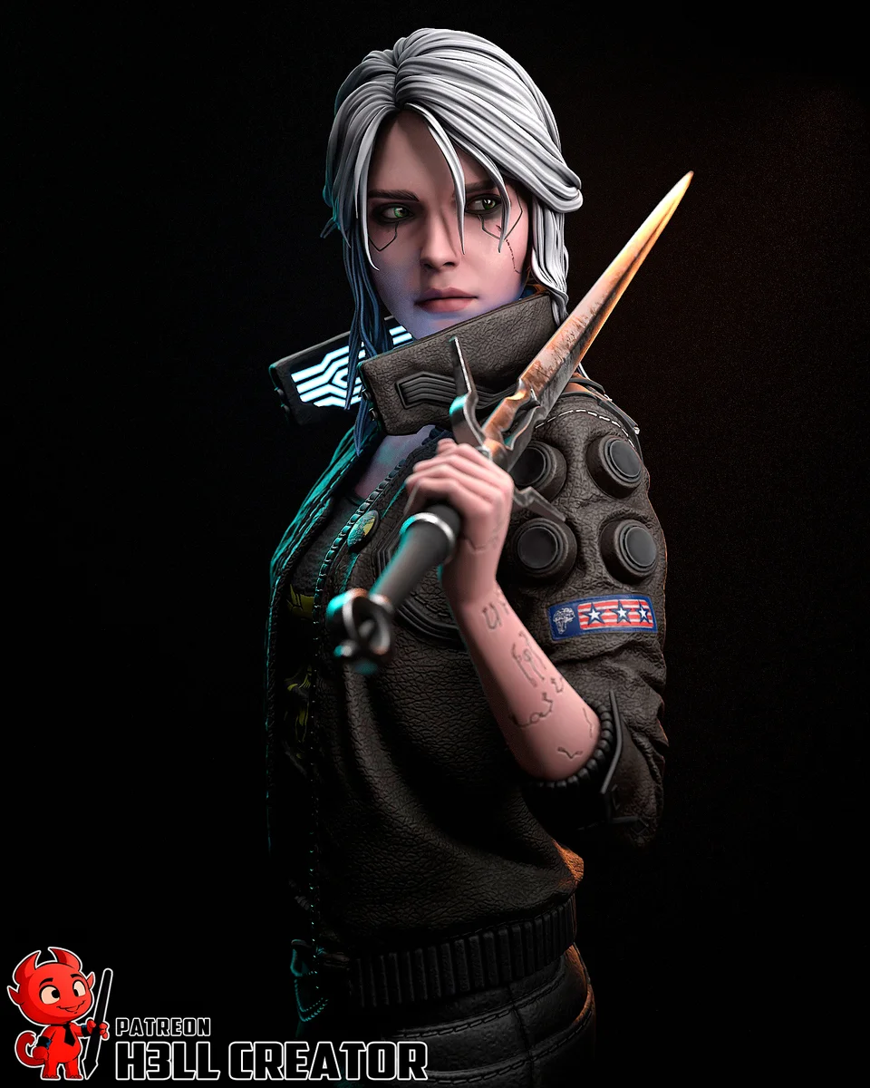 Ciri | Fan Art | 3D Printed Resin Model Garage Kit | *Un-Painted* | H3LL Creator