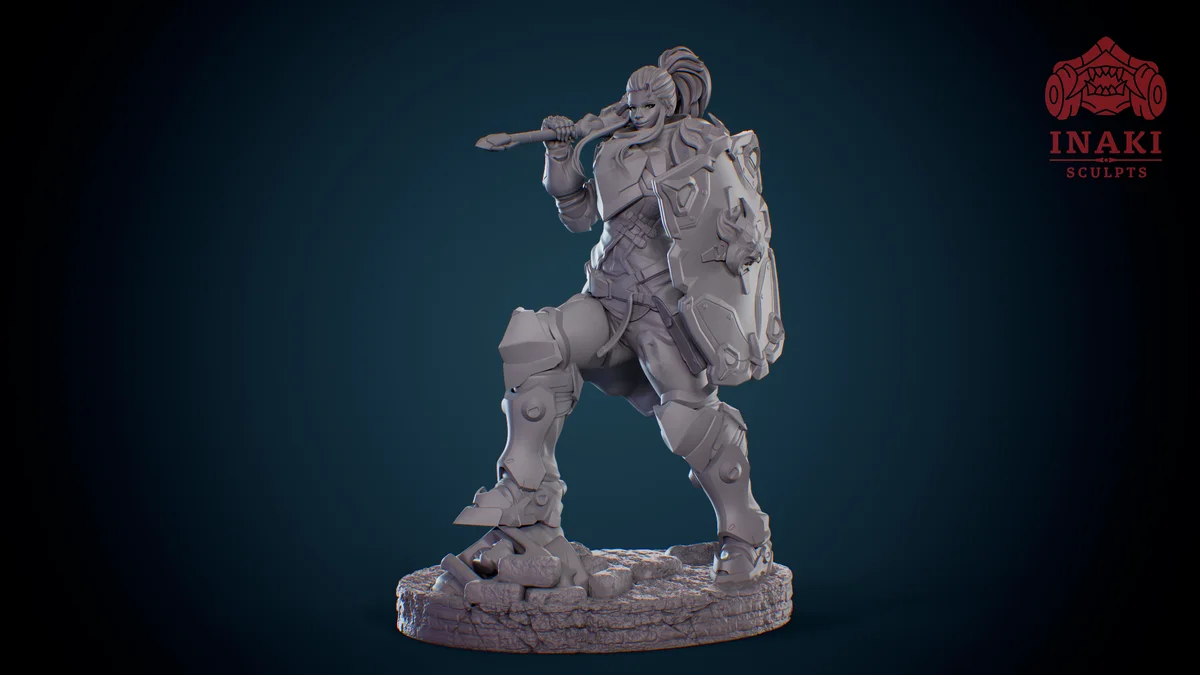 Brigitte | Fan Art | 3D Printed Resin Model Garage Kit | *Un-Painted* | Inaki Sculpts 5